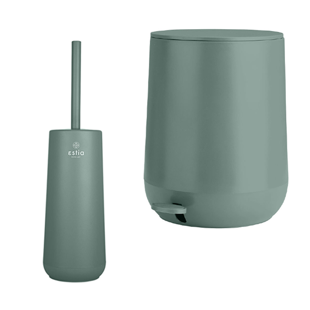 Estia Fjord Sage Σετ Πεντάλ 5Lt + Πιγκάλ Πλαστικό με Soft Close 02-37758-1