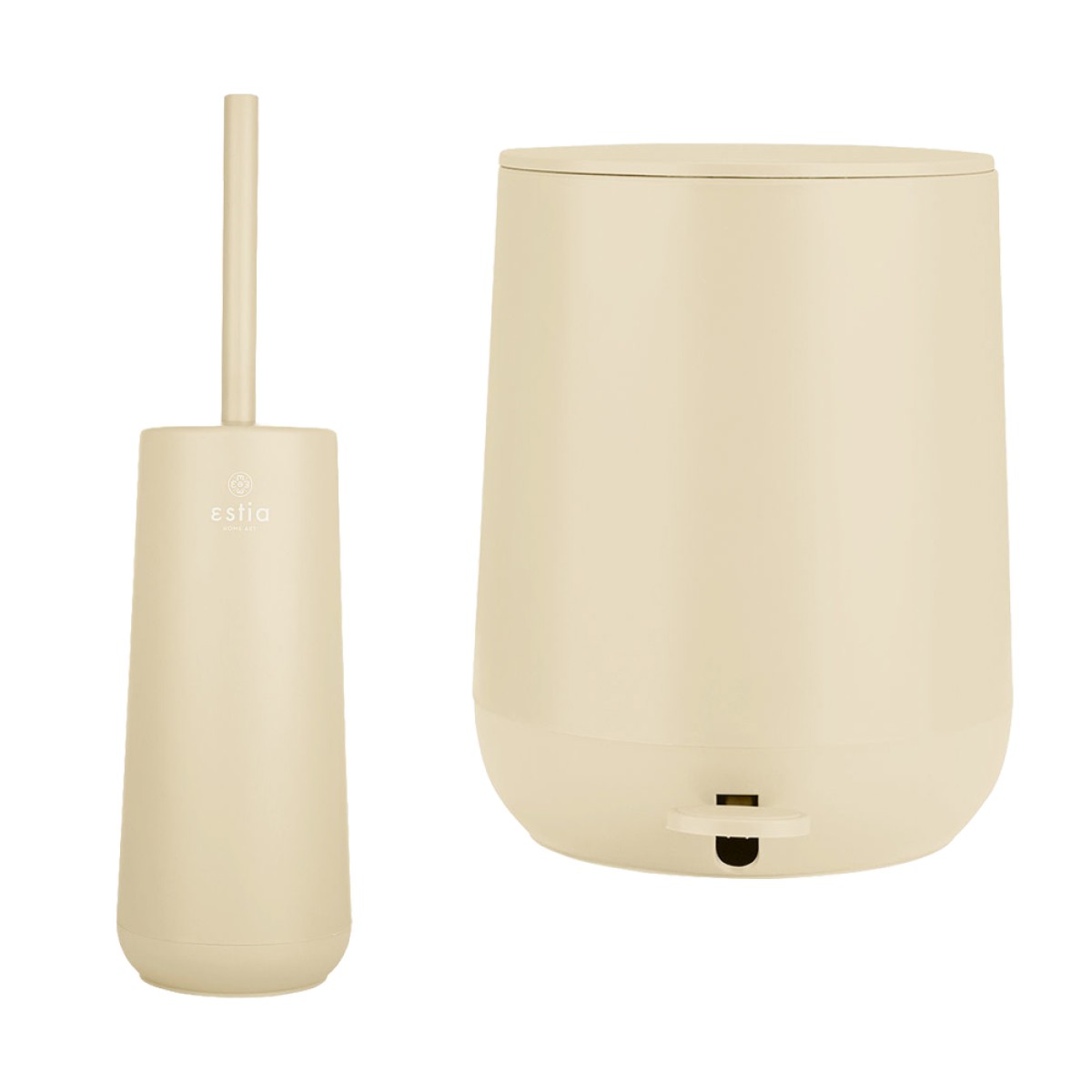 Estia Fjord Sand Σετ Πεντάλ 5Lt + Πιγκάλ Πλαστικό με Soft Close 02-37741-1