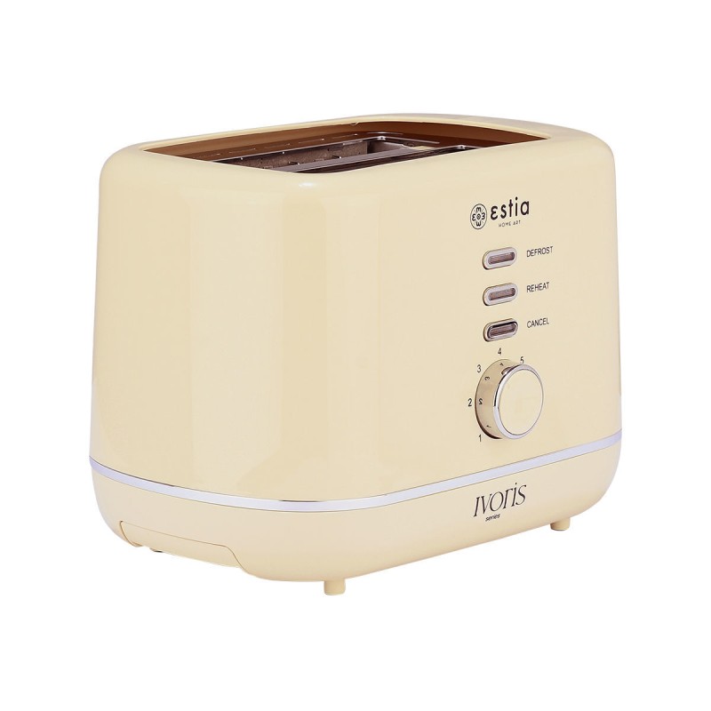 Estia Ivoris Φρυγανιέρα 850W 2 Θέσεων με 7 Επίπεδα Ψησίματος 06-20880