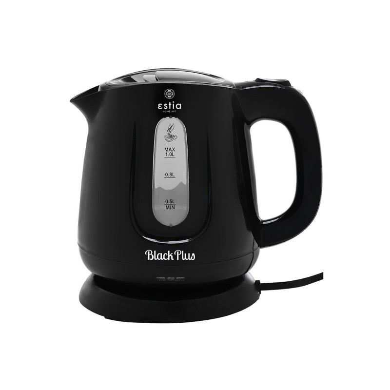 Estia Black Plus Βραστήρας 1100W Πλαστικός με Χωρητικότητα 1Lt