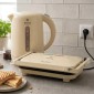 Estia Ivoris Deluxe Σετ 2 Τεμαχίων – Ηλεκτρικός Βραστήρας XL 1.7lt 2200W & Τοστιέρα-Γκριλιέρα 1300W με Αντικολλητικές Πλάκες