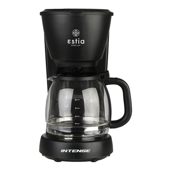Estia Ιntense Dark Καφετιέρα Φίλτρου 1000W Πλαστική με Γυάλινη Κανάτα 1.25lt