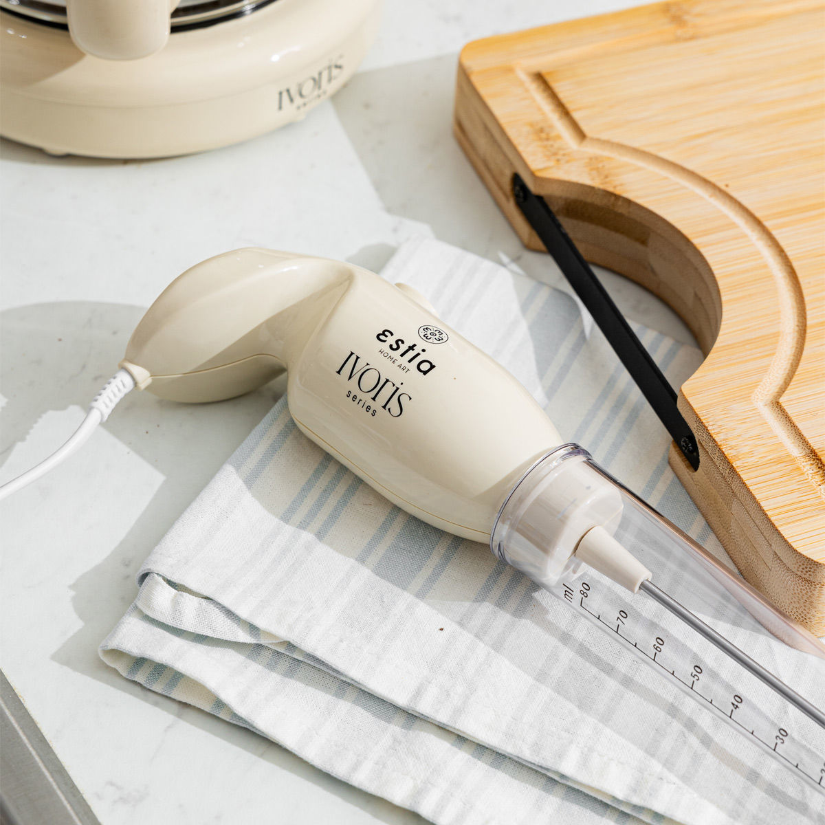 Estia Ivoris Ηλεκτρική Φραπεδιέρα Χειρός 25W με Ανοξείδωτο Αναδευτήρα & Δοσομετρητή