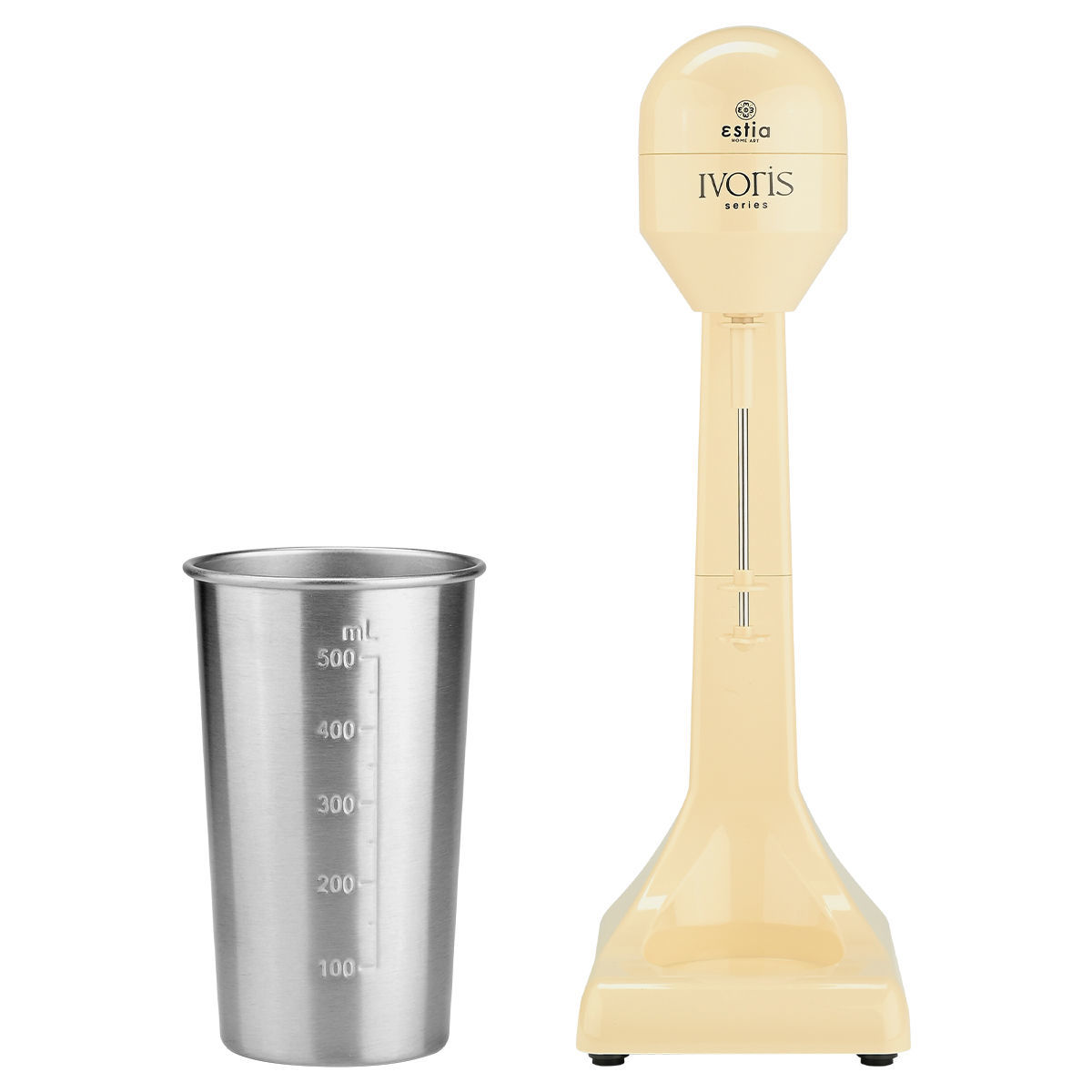 Estia Ivoris Επιτραπέζια Φραπεδιέρα 100W με Ανοξείδωτο Ποτήρι 500ml & 2 Ταχύτητες