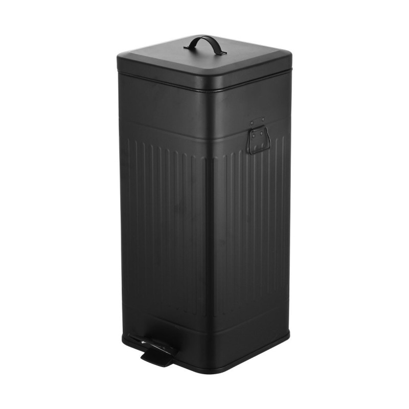 Estia Antigua Black Ατσάλινος Κάδος Απορριμμάτων Κουζίνας 30lt με Μηχανισμό Soft Close & Αποσπώμενο Κάδο