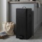 Estia Antigua Black Ατσάλινος Κάδος Απορριμμάτων Κουζίνας 30lt με Μηχανισμό Soft Close & Αποσπώμενο Κάδο