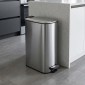 ESTIA Slim Κάδος Απορριμμάτων Κουζίνας 30Lt Inox με Soft Close & Αποσπώμενο Κάδο