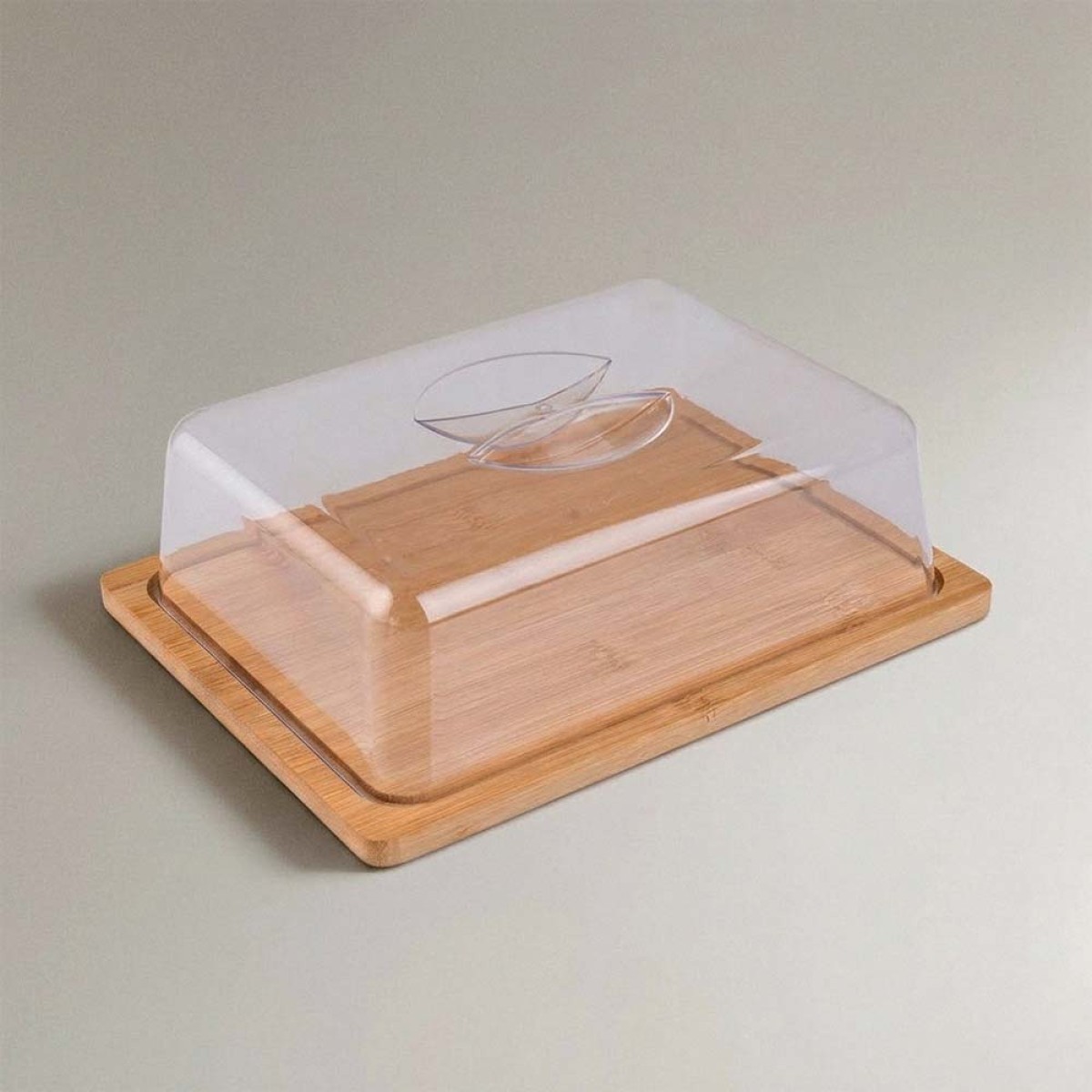 ESTIA Τυριέρα από Ξύλο με Καπάκι (24x18x7.5) - Bamboo Essentials