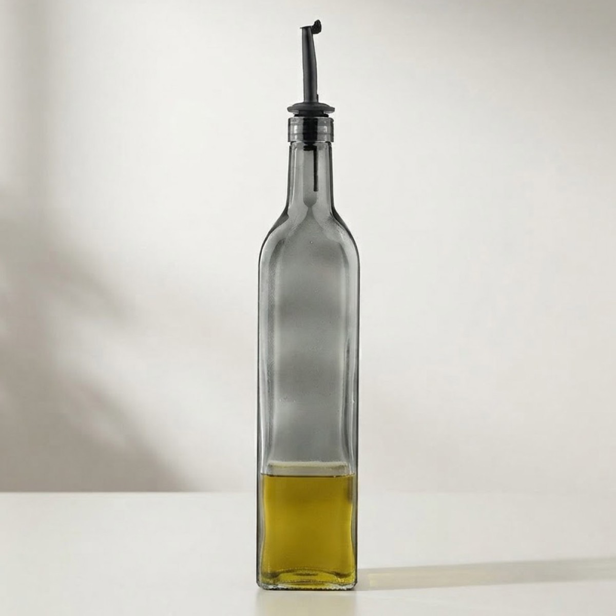 ESTIA Ψηλό Γυάλινο Μπουκάλι Λαδιού 750ml Γκρι - Nebula