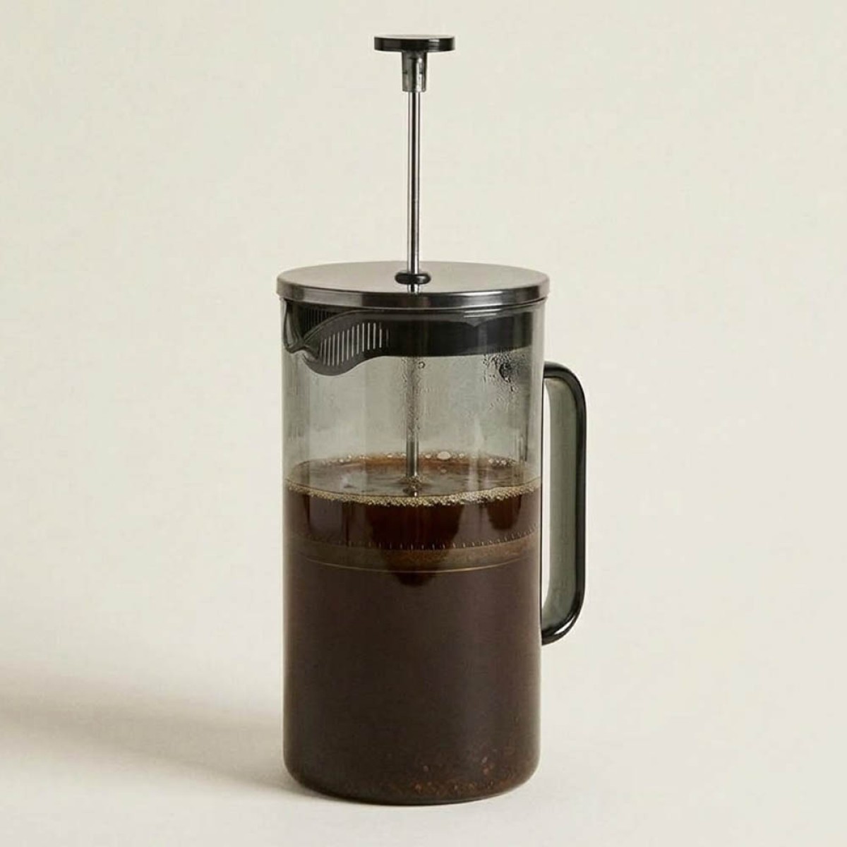 ESTIA Γυάλινη Καφετιέρα 1000ml με Έμβολο Γκρι – Yalo