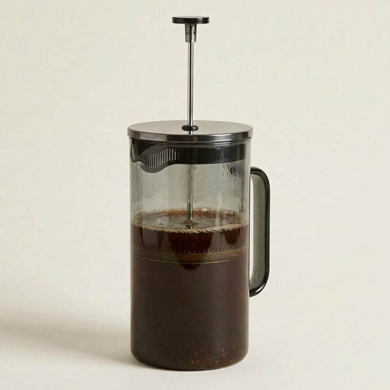 ESTIA Γυάλινη Καφετιέρα 1000ml με Έμβολο Γκρι – Yalo