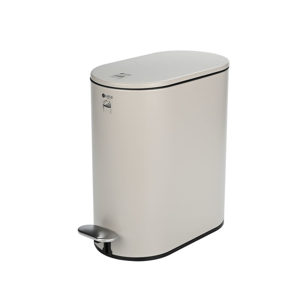 Estia Slim Mat Taupe Πεντάλ 5Lt Μεταλλικό με Soft Close 02-19129