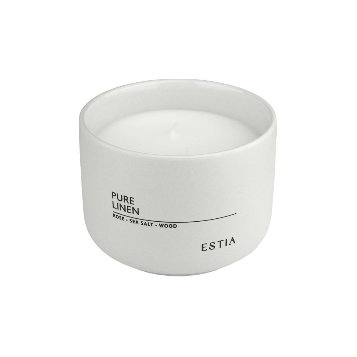Urban Luxury Spa Σετ: 3 Πετσέτες 600gsm 100% Βαμβάκι Πεννιέ Light Grey & Estia Pure Linen Αρωματικό Κερί 280g