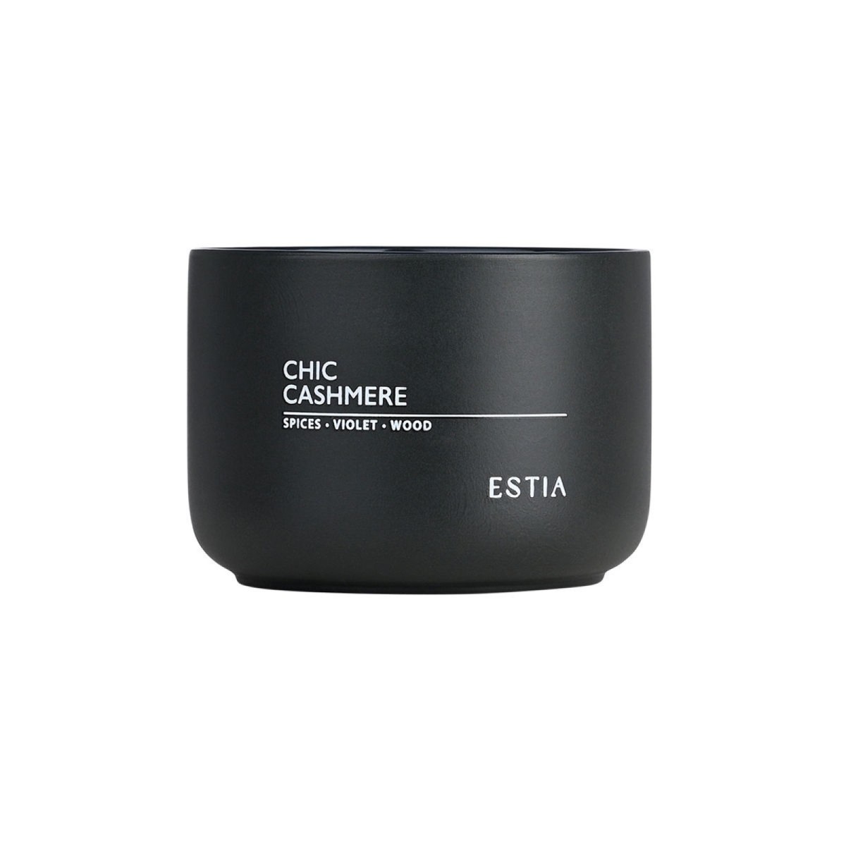 Urban Luxury Spa Σετ: 3 Πετσέτες 600gsm 100% Βαμβάκι Πεννιέ Dark Grey & Estia Chic Cashmere Αρωματικό Κερί 280g