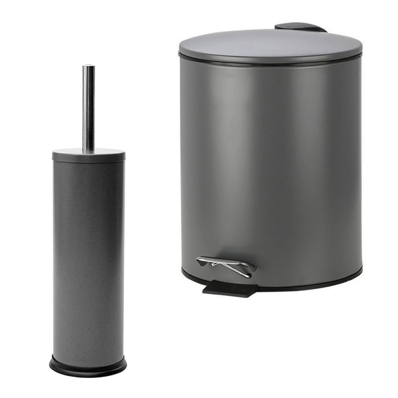 Estia Classic Grey Σετ Πεντάλ 5Lt + Πιγκάλ Μεταλλικό με Soft Close 02-3753-1