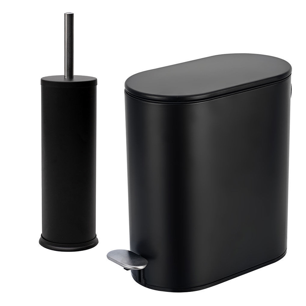 Estia Slim Black Σετ Πεντάλ 5Lt + Πιγκάλ Μεταλλικό με Soft Close 02-5566-20