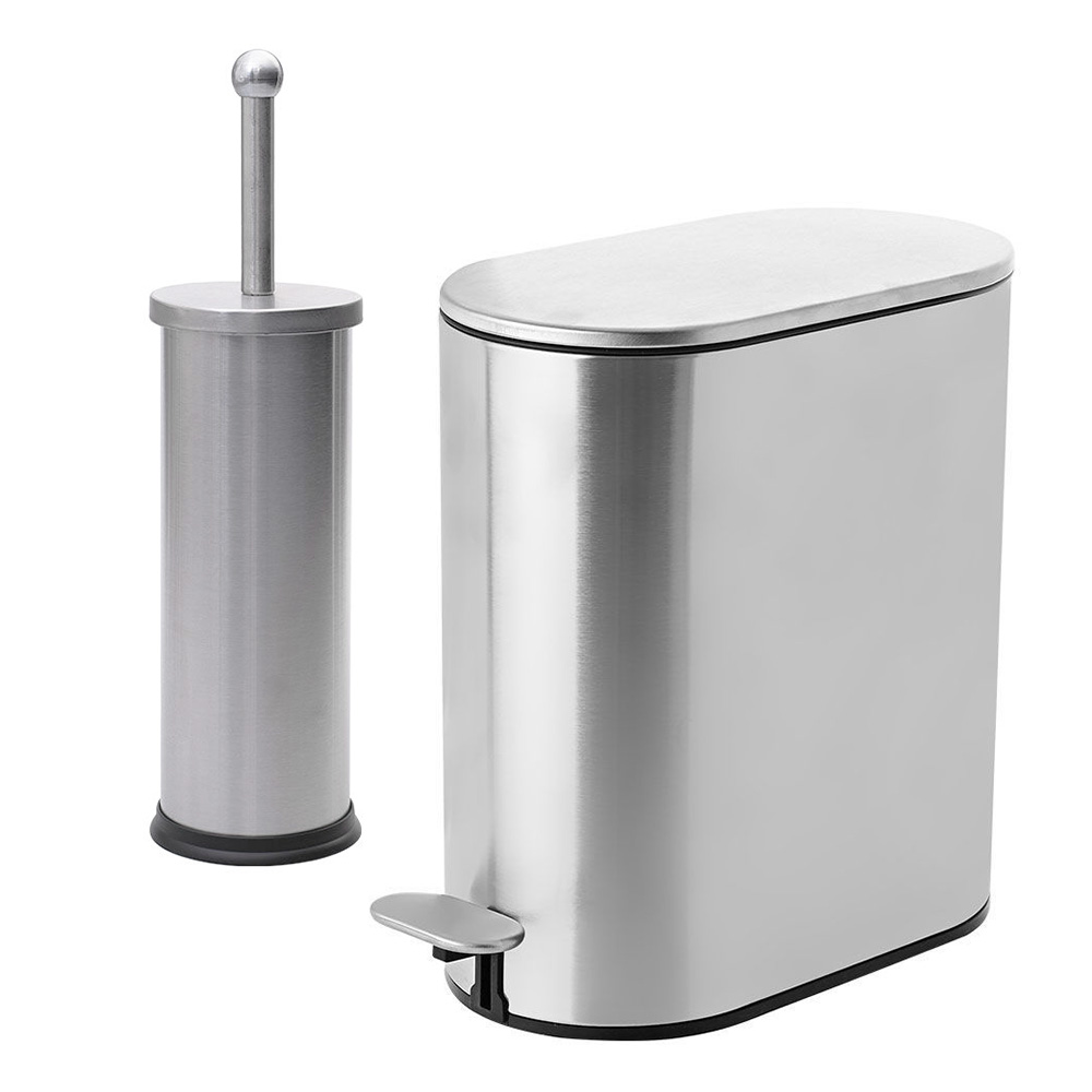 Estia Slim Inox Σετ Πεντάλ 5Lt + Πιγκάλ Ανοξείδωτο με Soft Close 02-5542-80