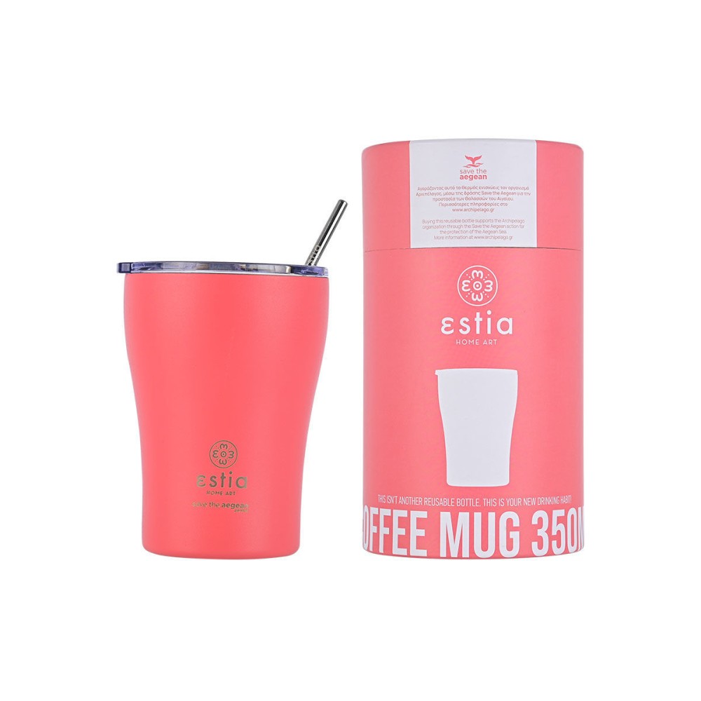 Θερμός Coffee Mug 350ml Estia Save The Aegean Fusion Coral 01-12199
