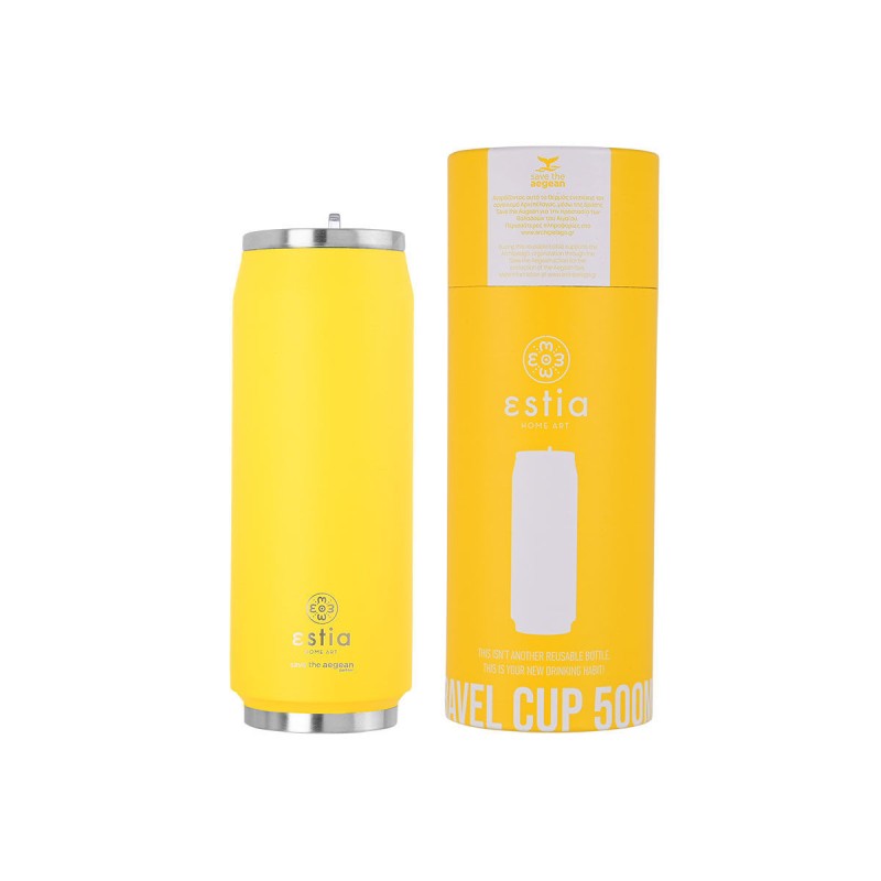 Θερμός Travel Cup 500ml Estia Save The Aegean Pineapple Yellow 01-10324