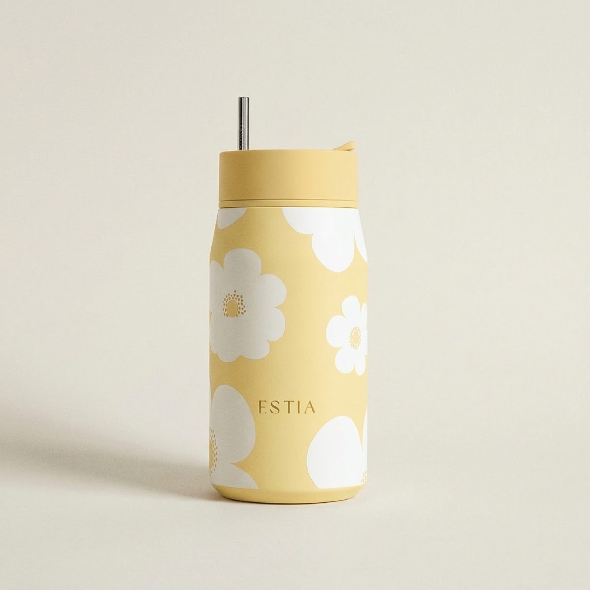 ESTIA Lens Ανοξείδωτο Θερμός 360ml Yellow Daisy