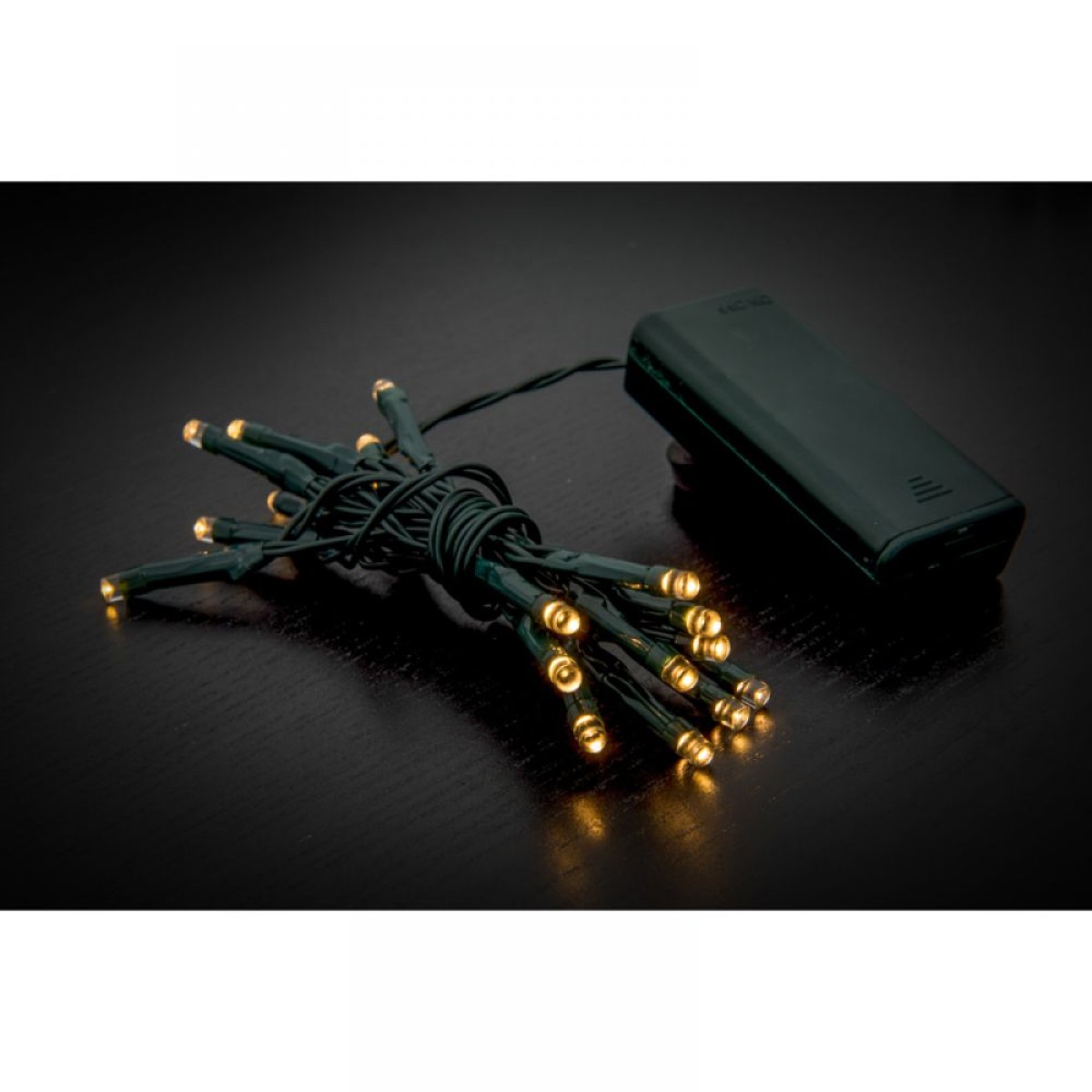 20 LED Μπαταρίας με Πράσινο Καλώδιο Λευκό Φως Σταθερό 1m Iliadis 55462