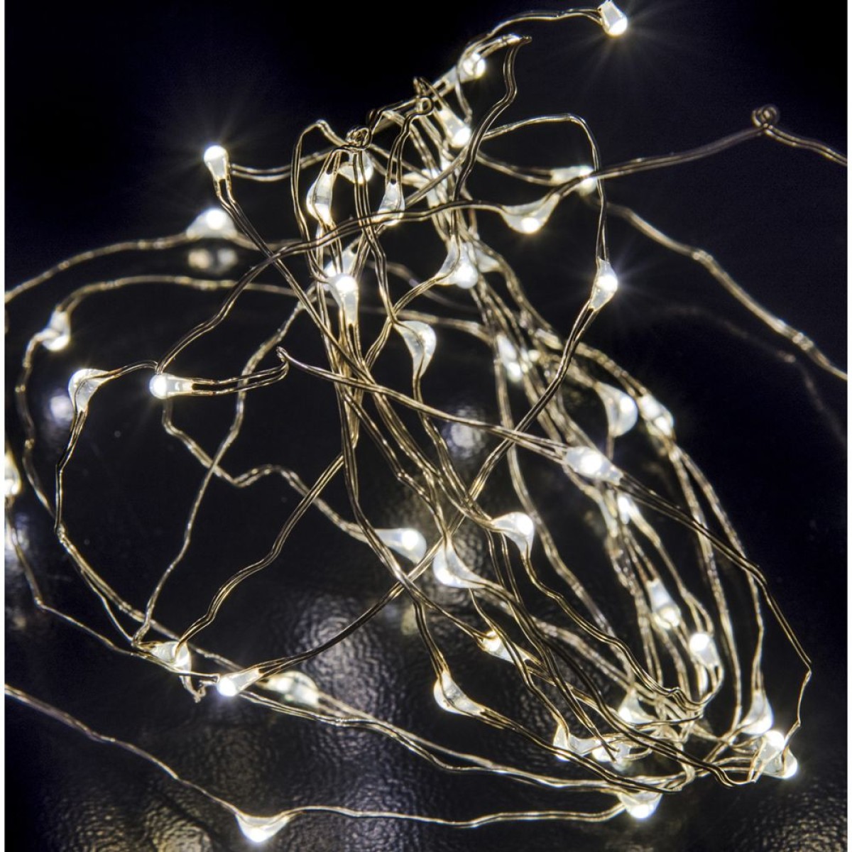 100 Microled Σύρμα σε ασημί χρώμα με Λευκό Φως 8 Προγράμματα 5m Εσωτερ. & Εξωτ. Χώρου Iliadis 60535