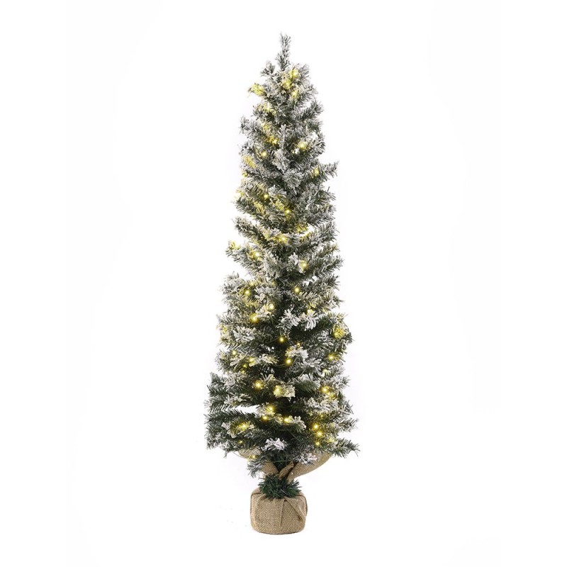 Χιονισμένο Δένδρο PRE-LIT SNOW PENCIL Φ45x150εκ με 140 λευκά λαμπάκια Iliadis 74491