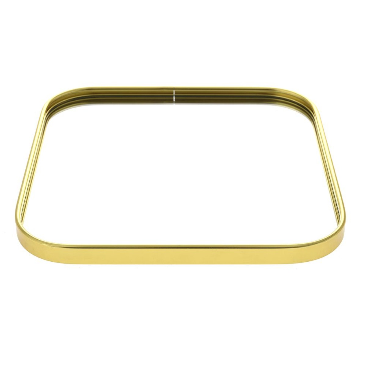 Δίσκος με Καθρέφτη 24x24cm Τετράγωνος & Μεταλλικός σε χρυσό χρώμα Iliadis 80972