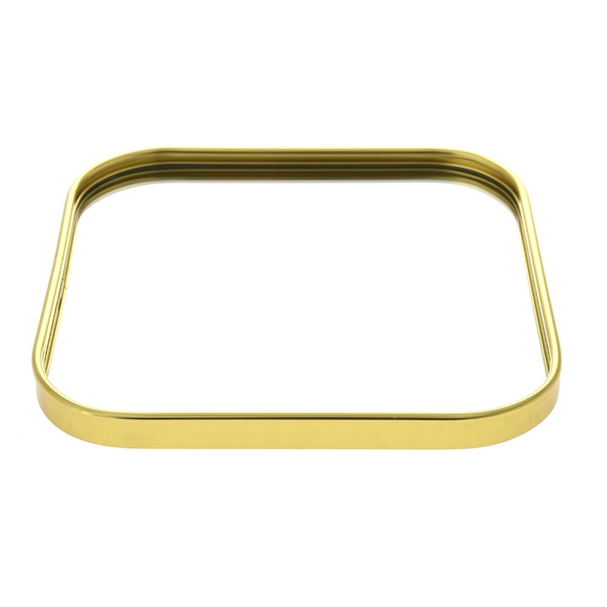Δίσκος με Καθρέφτη 20x20cm Τετράγωνος & Μεταλλικός σε χρυσό χρώμα Iliadis 80973