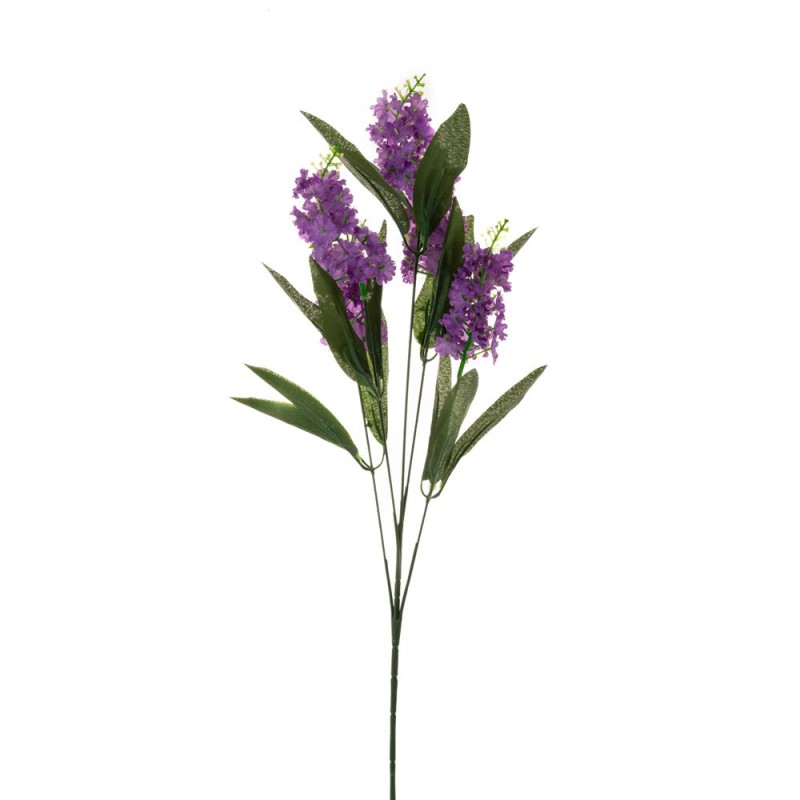 Κλαδί Διακοσμητικό 60cm με 5 Λεβάντες 