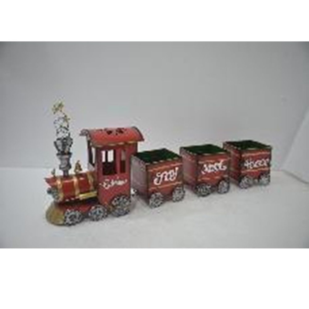 ΚΟΚΚΙΝΟ ΜΕΤΑΛΛΙΚΟ ΤΡΕΝΟ ΜΕ ΒΑΓΟΝΙΑ 98Χ18Χ41ΕΚ