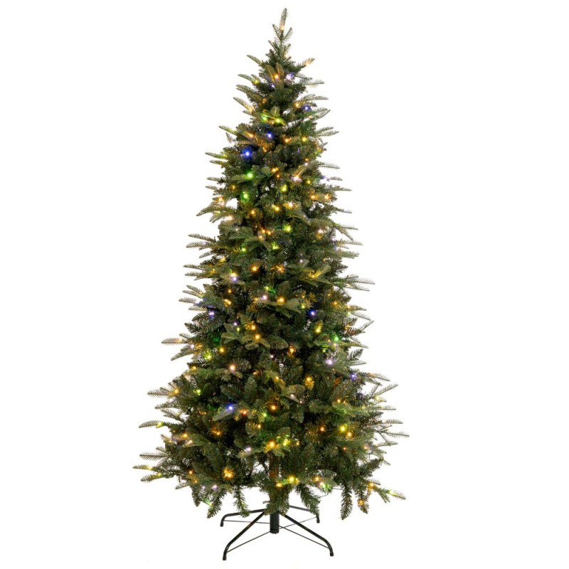 Χριστουγεννιάτικο Δέντρο PRE-LIT NOBLE FIR 270εκ με 600 LED Θερμά Λευκά & Πολύχρωμα Λαμπάκια 90530