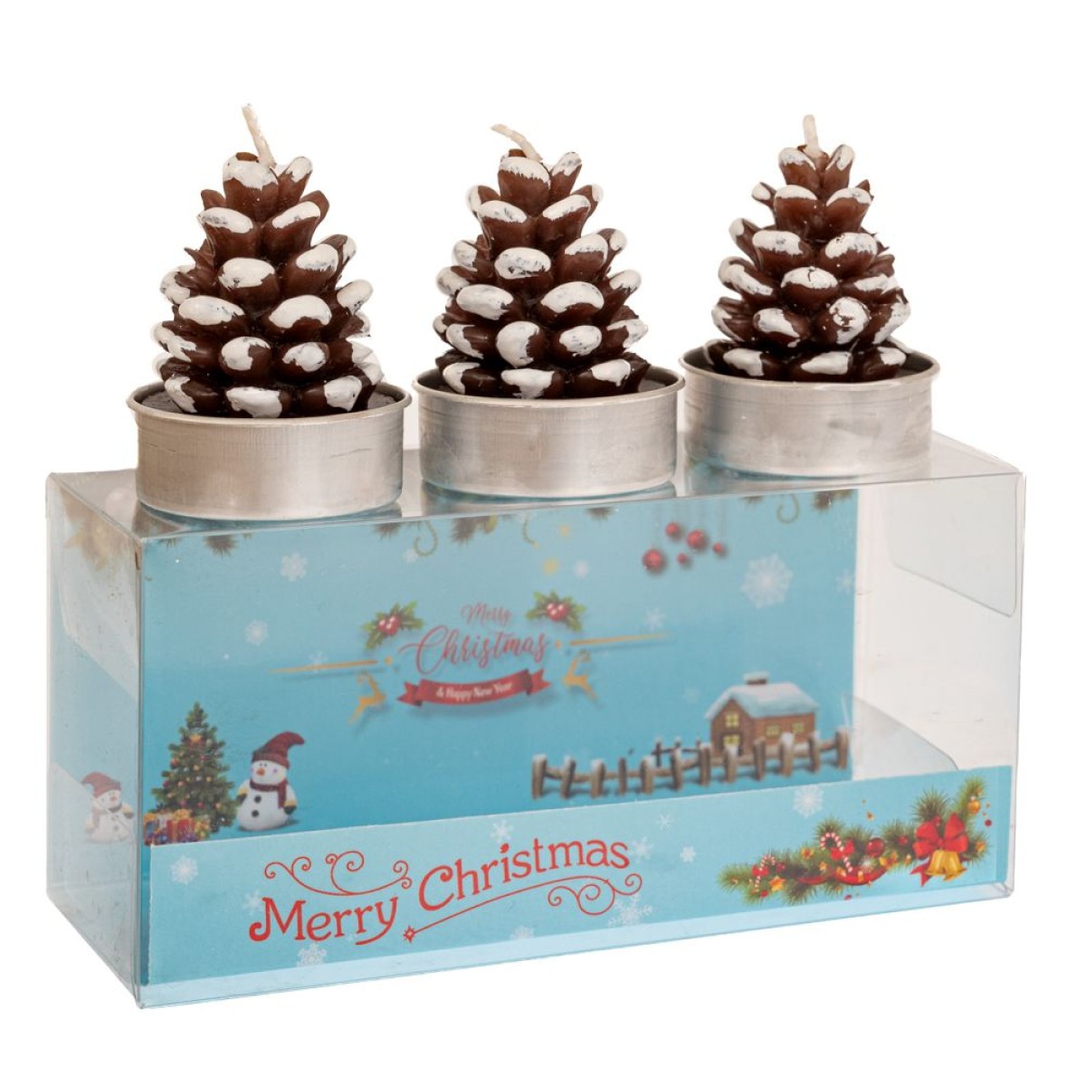 Σετ 9 Ρεσώ Κεριά Κουκουνάρια σε Κουτί – Διακοσμητικά Κεριά για Ζεστή Ατμόσφαιρα