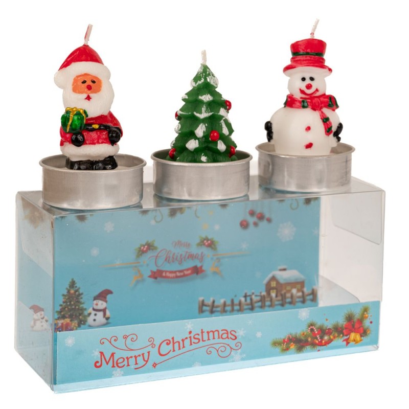 Σετ 9 Ρεσώ Κεριά με Χριστουγεννιάτικες Φιγούρες σε Κουτί – Διακοσμητικά Κεριά για Ζεστή Ατμόσφαιρα