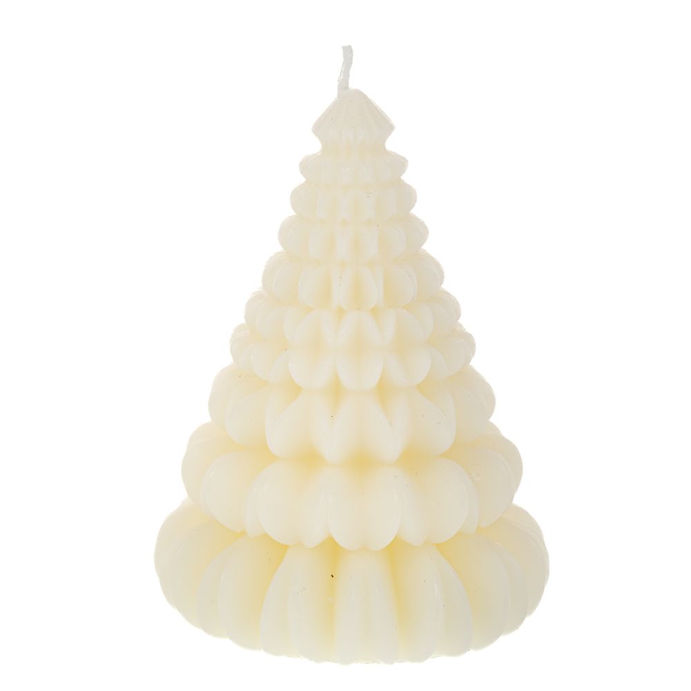 Χειροποίητο Αρωματικό Κερί Χριστουγεννιάτικου Δέντρου (Φ9x14) Κρεμ Iliadis Decoration 91601