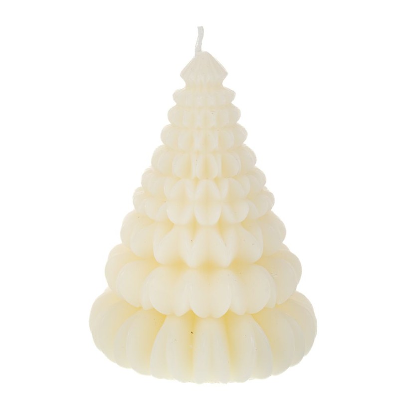 Χειροποίητο Αρωματικό Κερί Χριστουγεννιάτικου Δέντρου (Φ9x14) Κρεμ Iliadis Decoration 91601