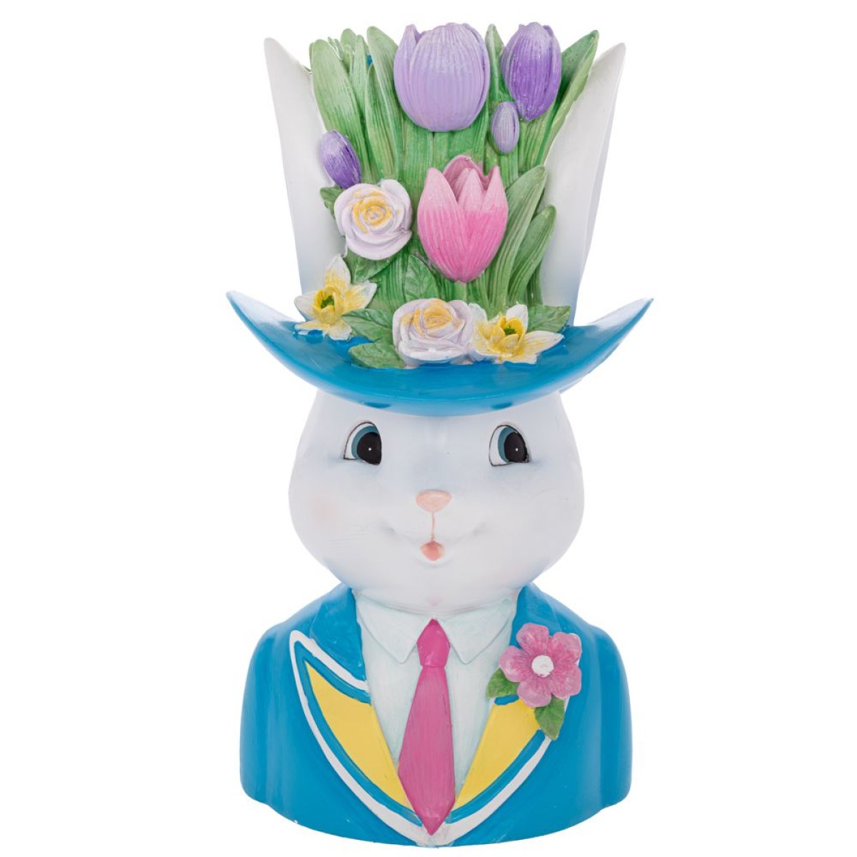 Πολύχρωμος Λαγός Κασπώ από Πολυρεζίνη 20x18x35cm 