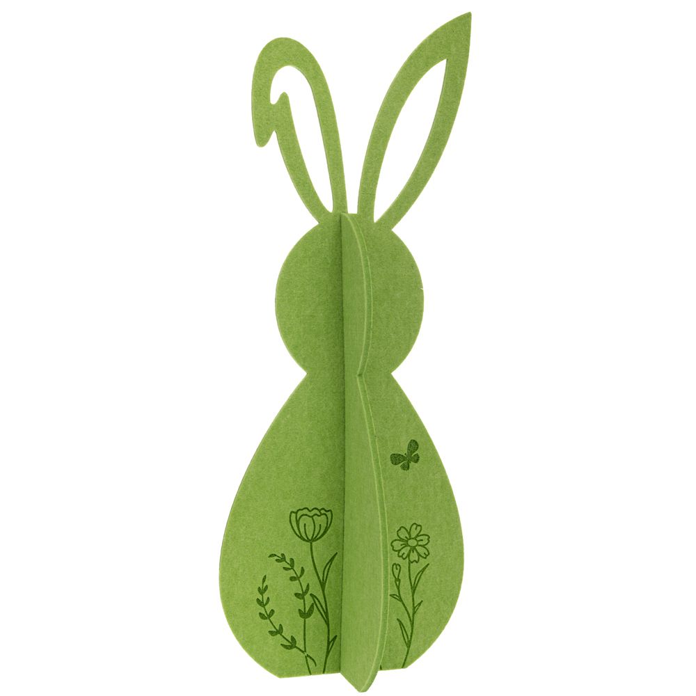 Πράσινο Τσόχινο Λαγουδάκι 3D 30x10x78cm