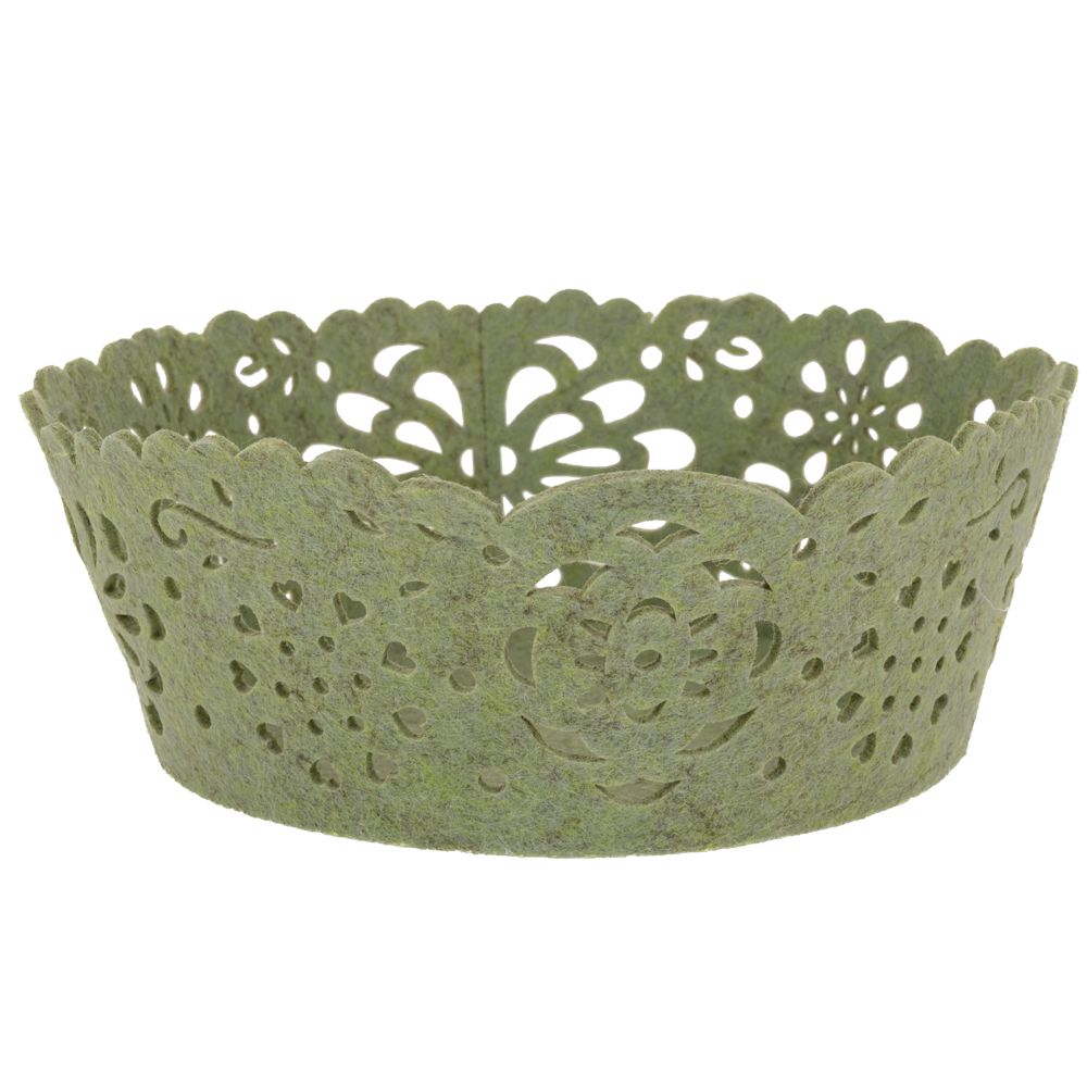 Πράσινο Τσόχινο Καλαθάκι 20x20x8cm