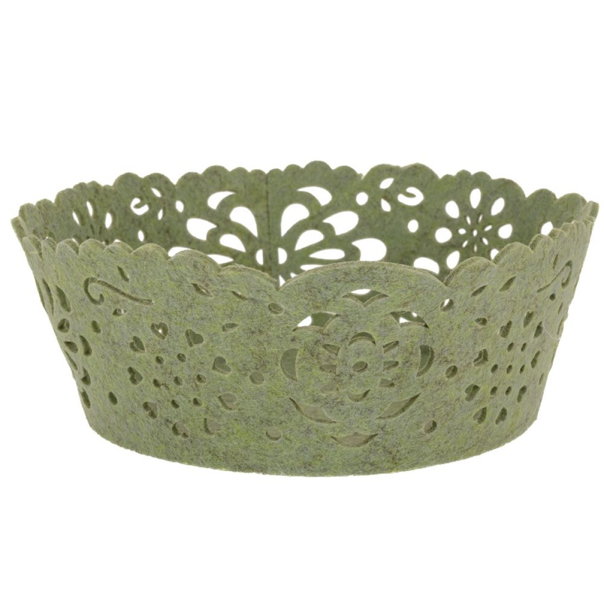 Πράσινο Τσόχινο Καλαθάκι 20x20x8cm