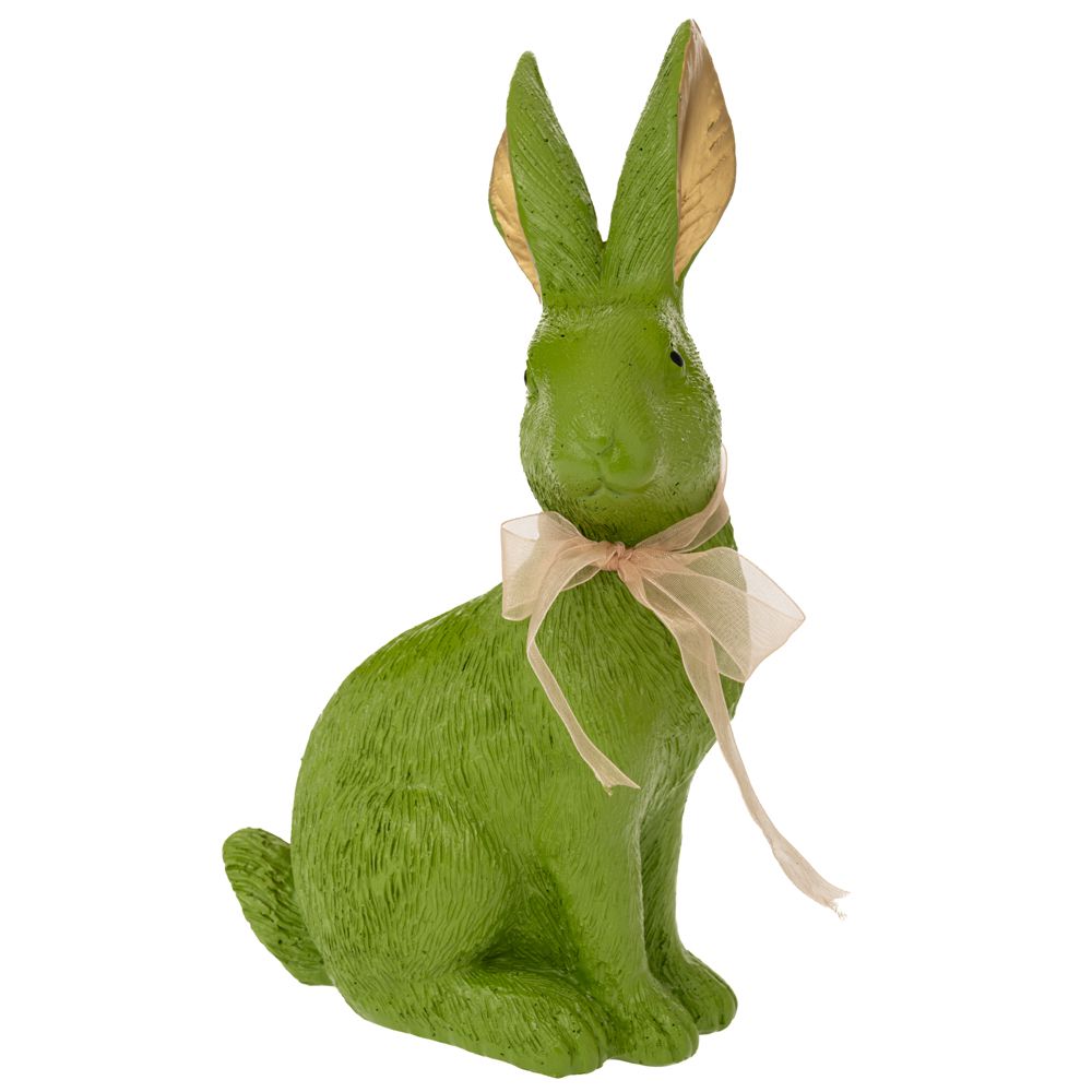 Πράσινος Κεραμικός Λαγός 14x10x25cm 