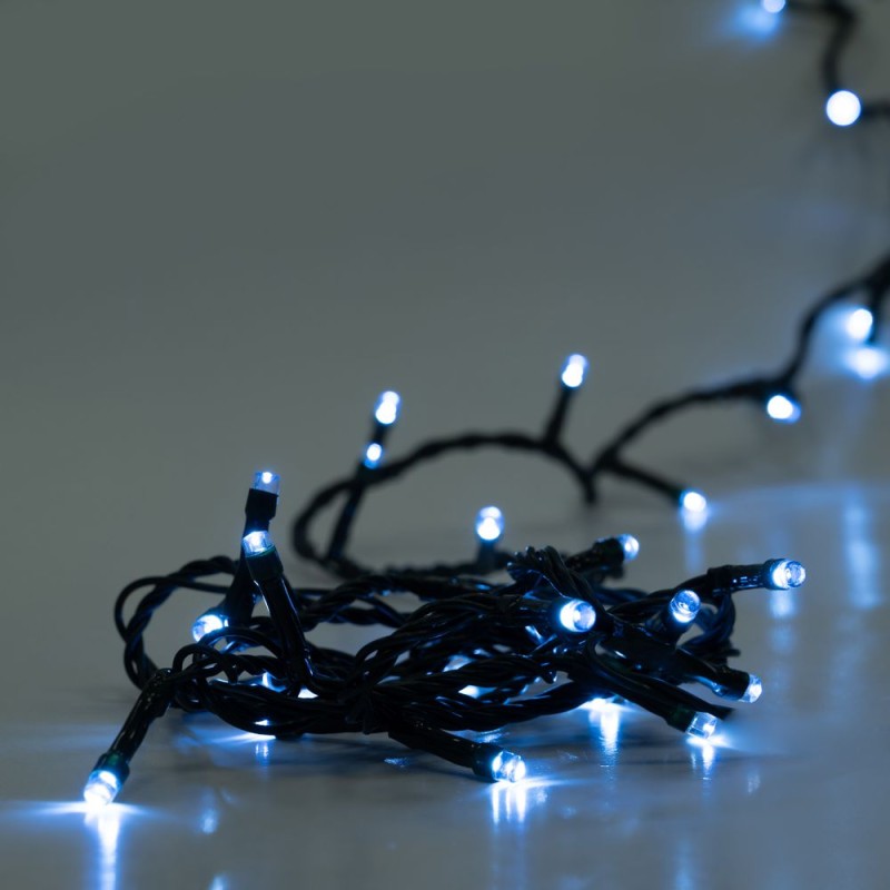 Χριστουγεννιάτικα Λαμπάκια 400 LED 23m Ψυχρό Λευκό με Πράσινο Καλώδιο
