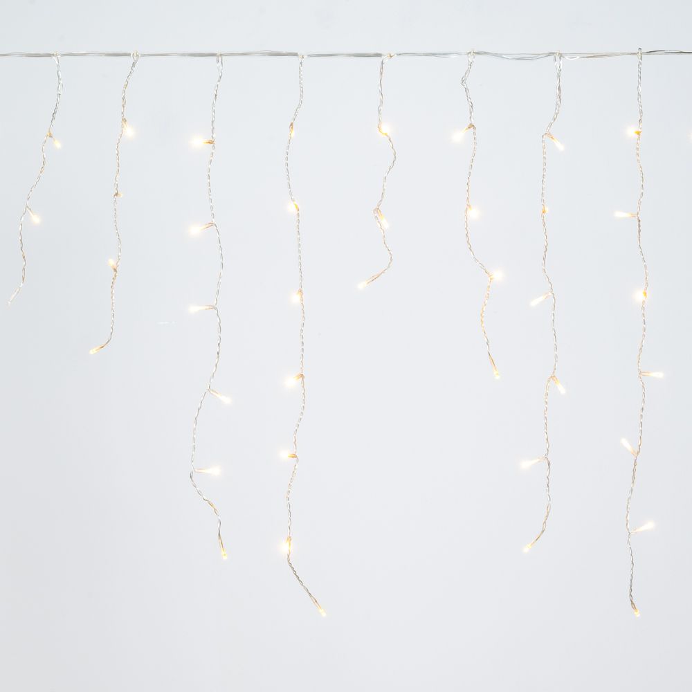 150 LED Σταλακτίτης με Διάφανο Καλώδιο Λευκό Φως Επεκτεινόμενο Σταθερό 60x300cm Εσωτερ. & Εξωτ. Χώρου Iliadis 73504