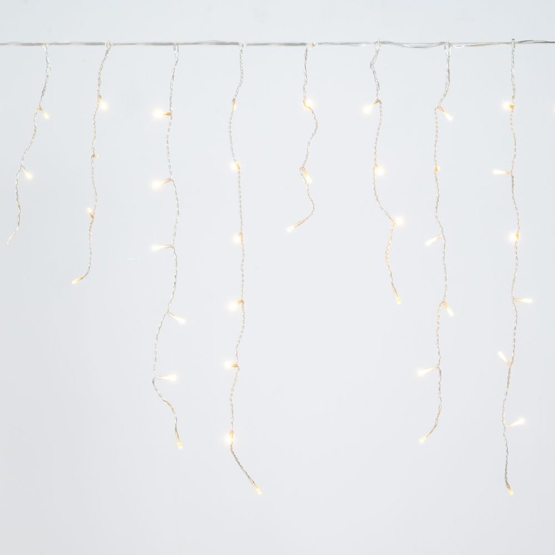 150 LED Σταλακτίτης με Διάφανο Καλώδιο Λευκό Φως Επεκτεινόμενο Σταθερό 60x300cm Εσωτερ. & Εξωτ. Χώρου Iliadis 73504