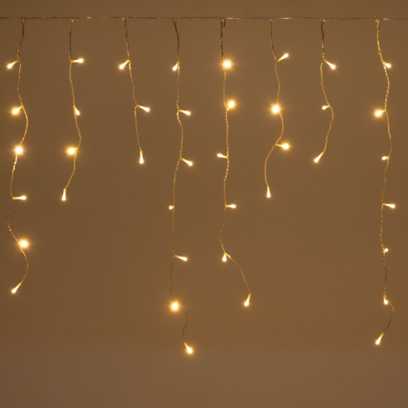 150 LED Σταλακτίτης με Διάφανο Καλώδιο Ζεστό Φως Επεκτεινόμενο Σταθερό 60x300cm Εσωτερ. & Εξωτ. Χώρου Iliadis 78641