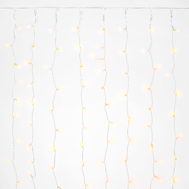 440 LED Κουρτίνα με Διάφανο Καλώδιο Ζεστό Φως Επεκτεινόμενη Σταθερή 2x2,2m Εσωτερ. & Εξωτ. Χώρου Iliadis 78646