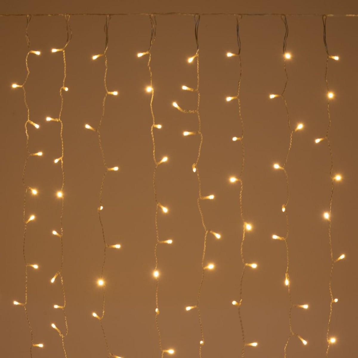 440 LED Κουρτίνα με Διάφανο Καλώδιο Ζεστό Φως Επεκτεινόμενη Σταθερή 2x2,2m Εσωτερ. & Εξωτ. Χώρου Iliadis 78646