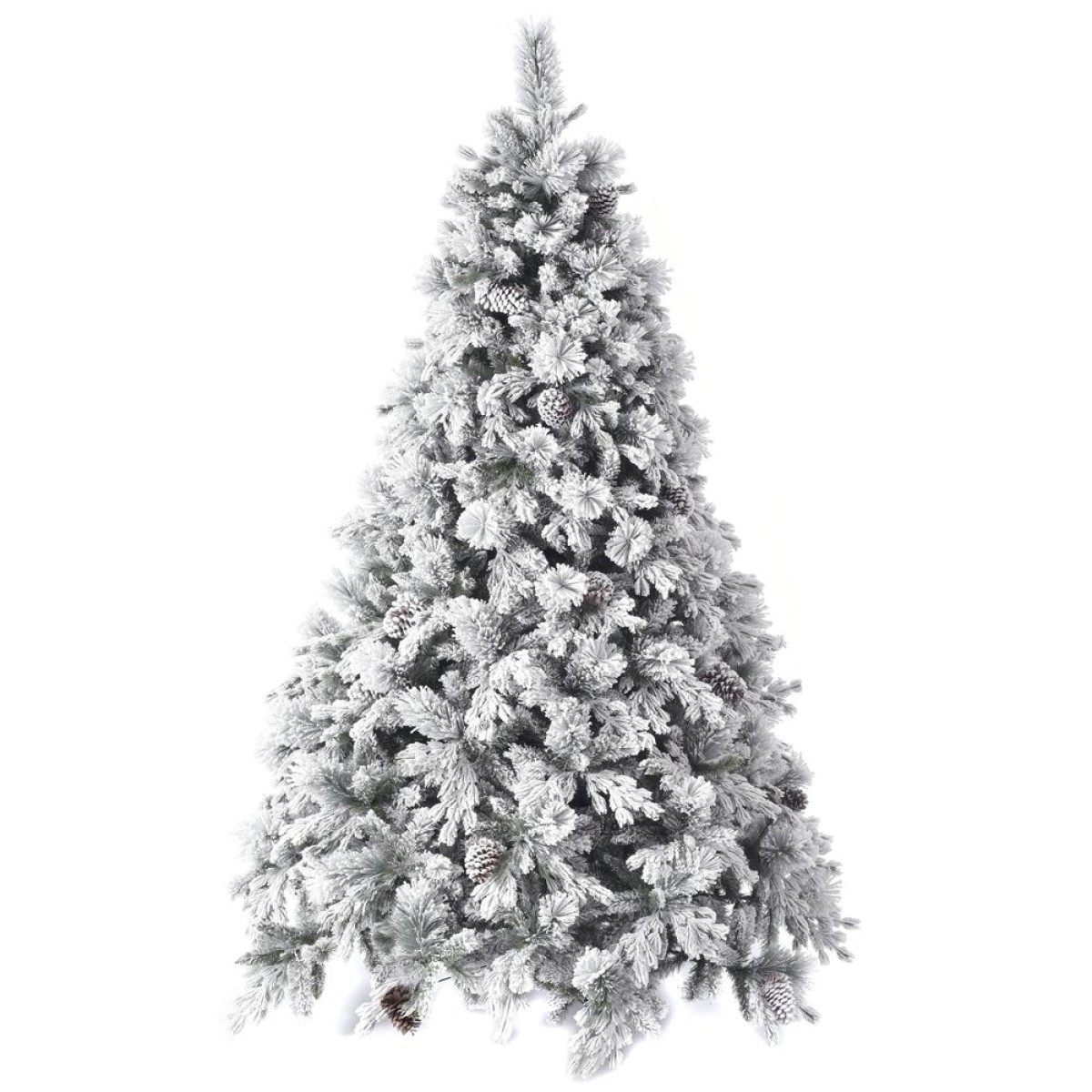 Χριστουγεννιάτικο Δένδρο FLOCKED ALASKA 210εκ. Χιονισμένο με Κουκουνάρια Iliadis 67531