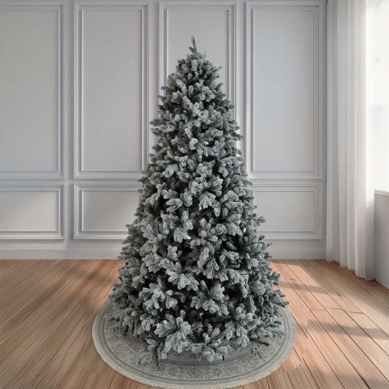 Χριστουγεννιάτικο Δένδρο FLOCKED SUGAR PINE 210εκ. Χιονισμένο με Μεταλλική Βάση Iliadis 78098