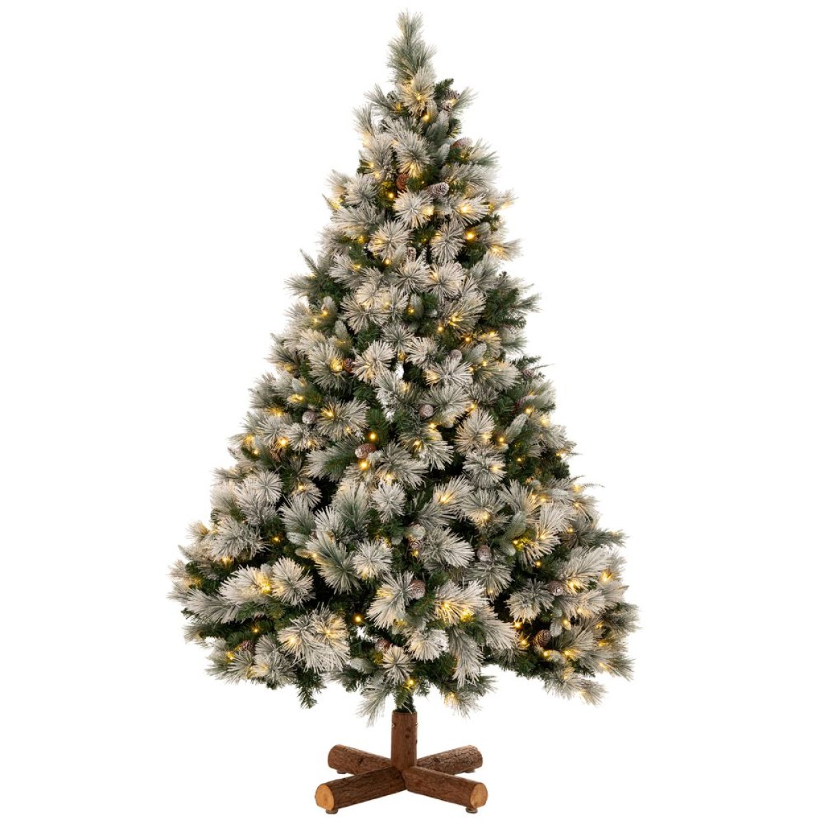 Χριστουγεννιάτικο Δέντρο PRE-LIT SNOWY MONTCLAIR SPRUCE 210εκ με 500 LED Θερμά Λευκά & Πολύχρωμα Λαμπάκια 90526
